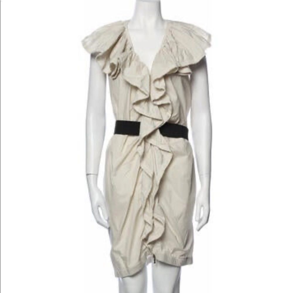 Lanvin Cotton Dress with Ruffle Details XS